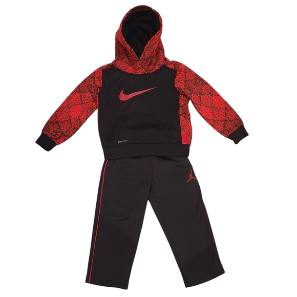 Nike Dri-Fit Toddler Hoodie And Therma-Fit Pants Lined Jogger Set Size 2T - Picture 1 of 6